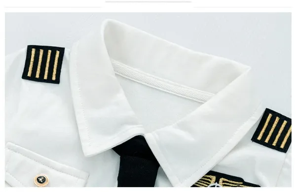 Design Pilot Costume Set White / Black Kids Sets - 8