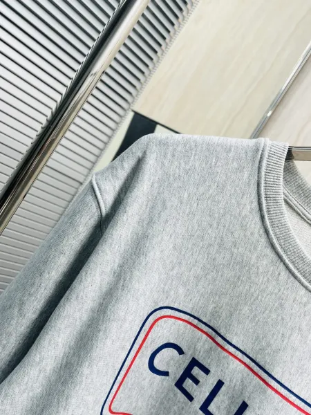 Celine Logo Patch Gray Hoodie - 11