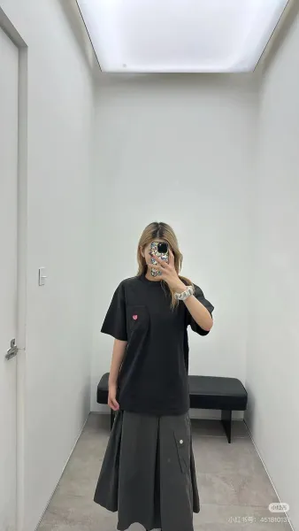 Human Made Heart Logo T-Shirt White and Black - 9