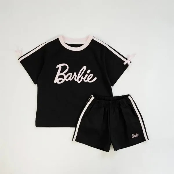 Design Barbie Logo Graphic Set Pink Casual Set Sets - 13