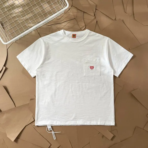 Human Made Heart Logo T-Shirt White and Black - 13