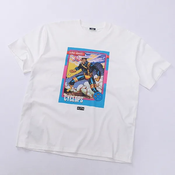 Kith Cyclops Super Heroes Graphic T-Shirt White - 1