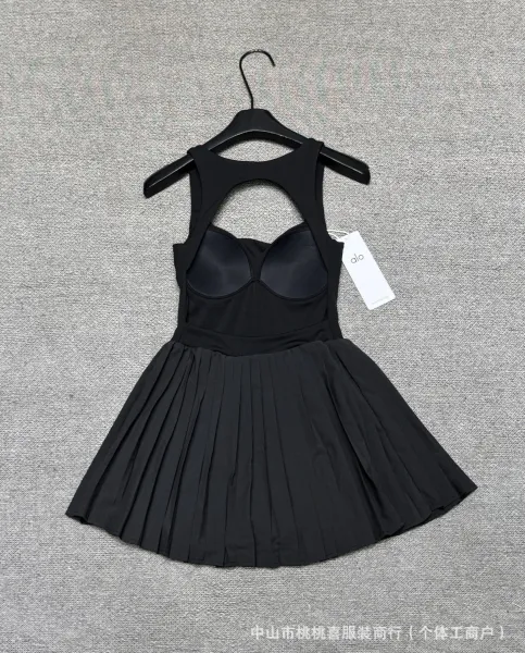 Alo Yoga Tennis Dress Navy Blue Activewear - 7