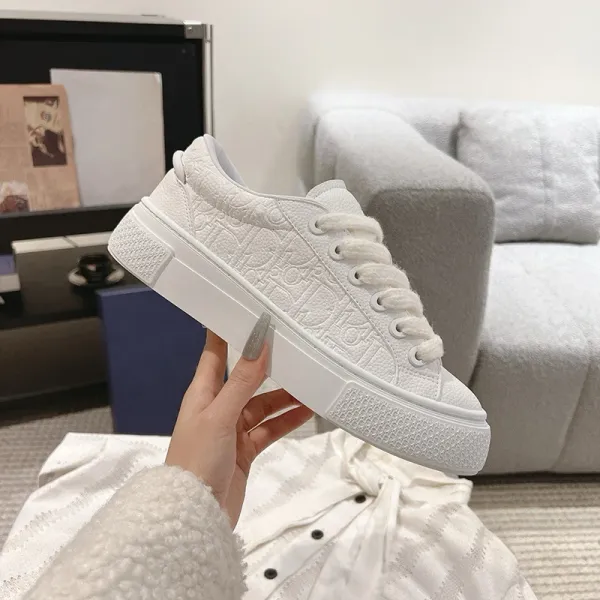 Dior B23 Oblique Embroidered Navy Sneakers - 16