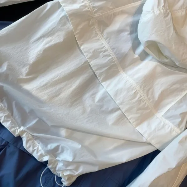 Design Lightweight Sheer Windbreaker White Jacket Outerwear.windbreaker - 14