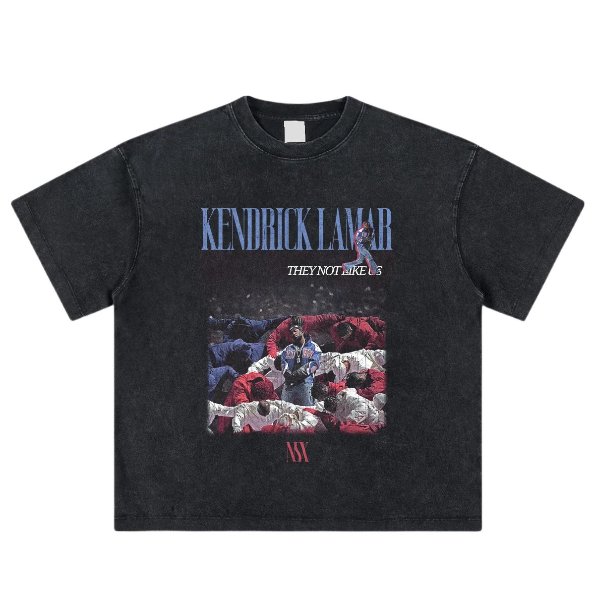 Kendrick Lamar They Not Like Us Black Graphic Streetwear T-Shirt