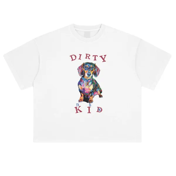 Design NOTSEXX Dirty Kid Multicolor Dachshund Long-Sleeve T-Shirt T-Shirts - 20