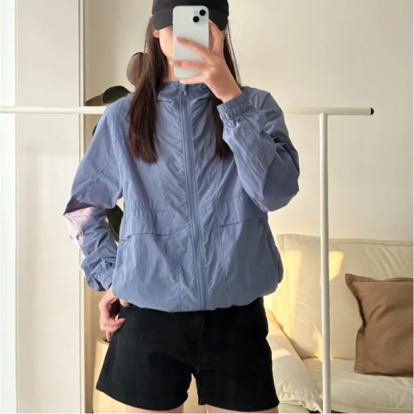 Design Lightweight Sheer Windbreaker White Jacket Outerwear.windbreaker - 21