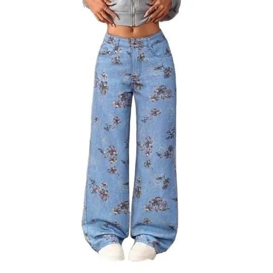 Design Pink Camo Print Wide-Leg Pants - 3