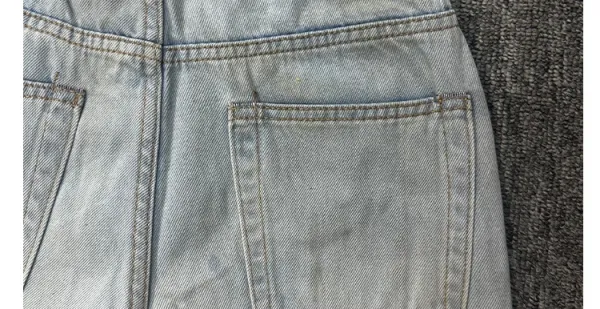 Design Wide-Leg Distressed Light Wash Jeans - 25
