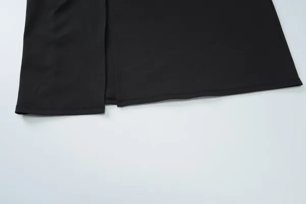 Design White Ruched High-Slit Maxi Dress - 73