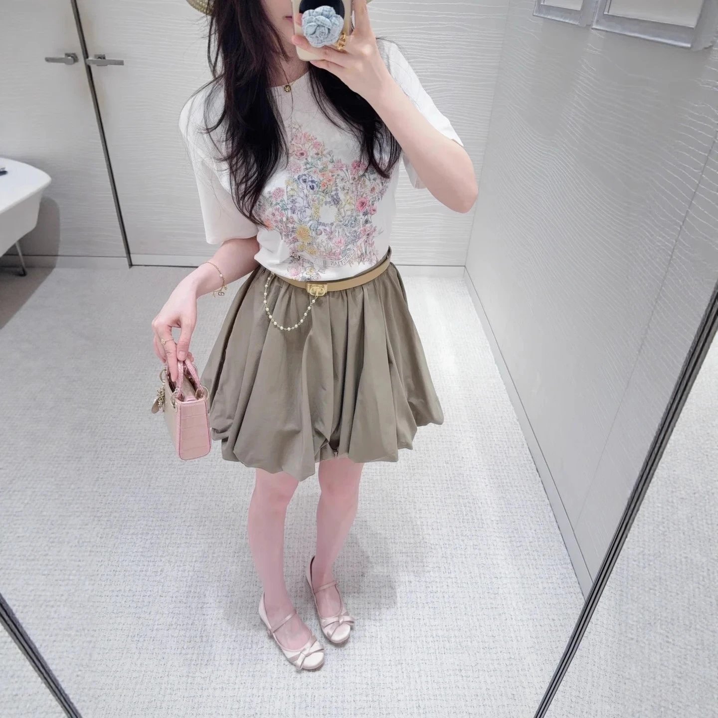 Dior Floral Star Print White T-Shirt - 4