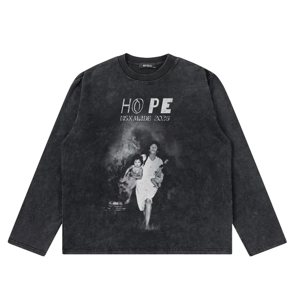 Design NOT SEXX HOPE Long Sleeve T-Shirt Black T-Shirts - 1