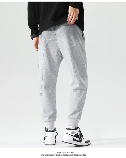 Design Graphic Sweatpants Gray - 10