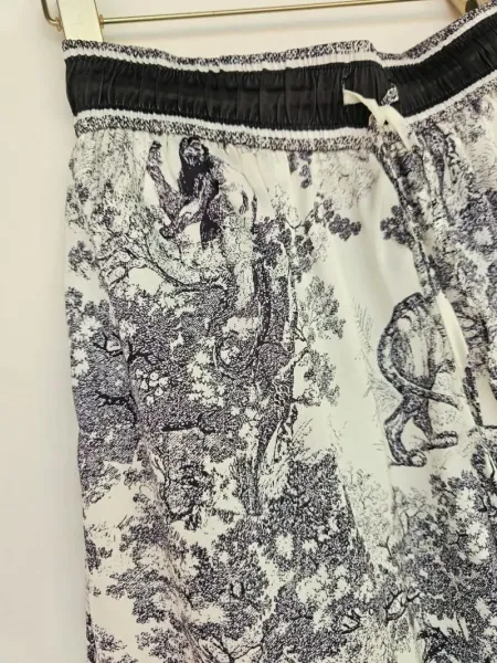 Dior Toile de Jouy Print Pants and Hoodie Set in Black and White - 7