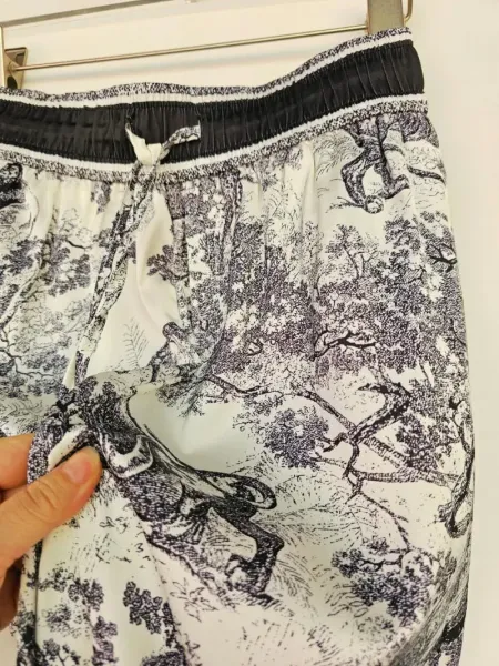 Dior Toile de Jouy Print Pants and Hoodie Set in Black and White - 9