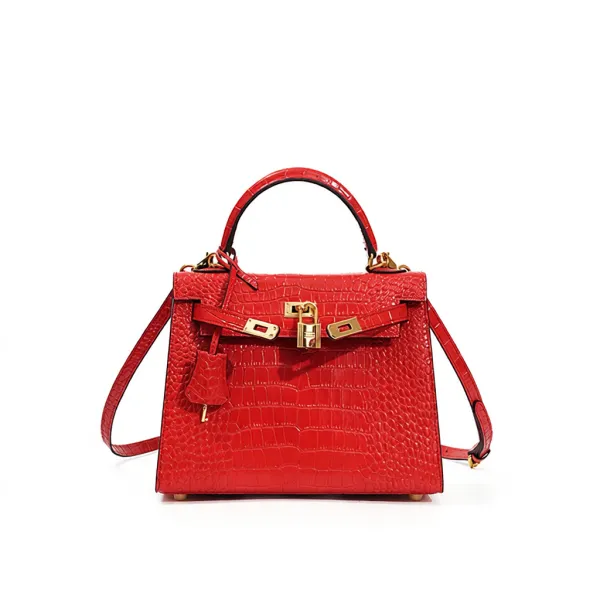 Hermès Kelly Bag Rouge Casaque Alligator Leather Handbag - 1