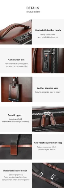 Design Gradient Blue Leather Travel Set: Rolling Suitcase and Briefcase Travel Bags - 9