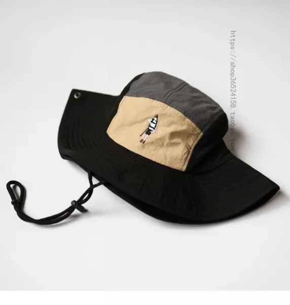 Human Made Bucket Hat Olive Brown Yellow Patchwork - 14