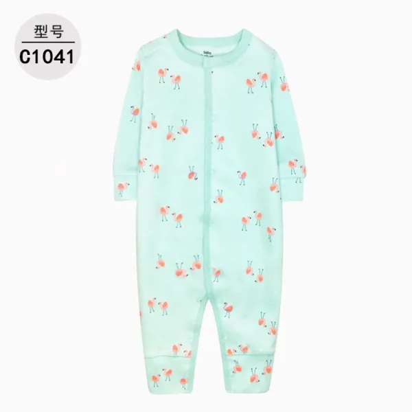 Design Striped Ribbed Footed Romper Brown and White Sleepwear - 31