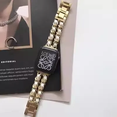 Loewe Anagram Apple Watch Band Gold Smartwatch Smartwatches - 1