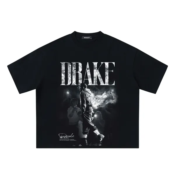Design NOTSEXx Drake Graphic Oversized T-Shirt Black T-Shirts - 1