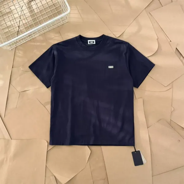 Kith Logo Box Tee Navy T-Shirt - 1