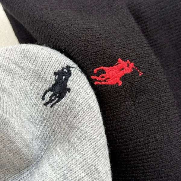 Polo Ralph Lauren Classic Beanie Black and Gray - 14