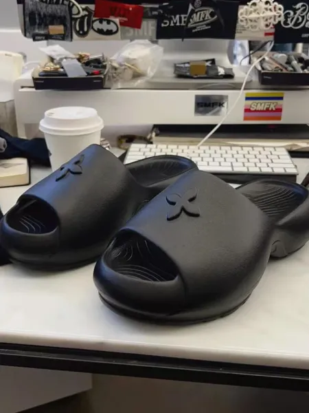 Louis Vuitton Monogram Slide Black Slippers - 10