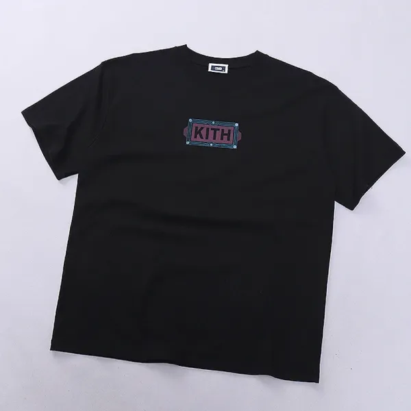 Kith Logo Box Tee Black T-Shirt - 1