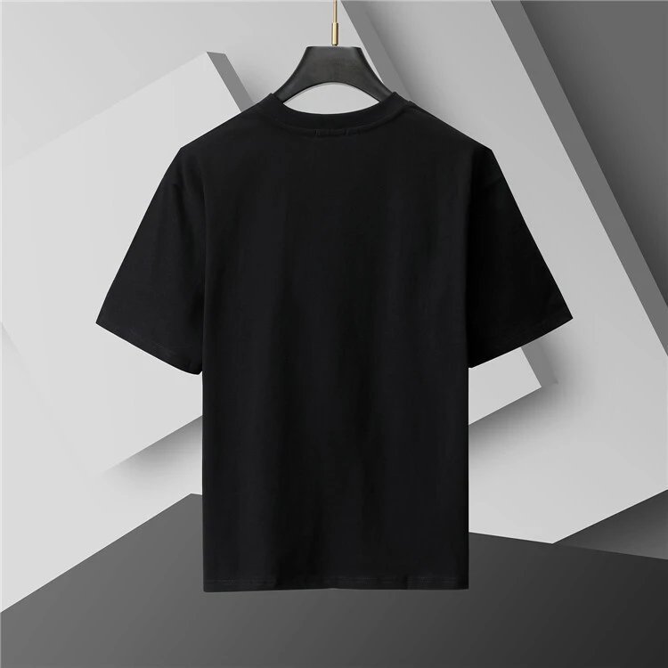 Luxury Brand Graphic Print Black White Grey Casual T-Shirt