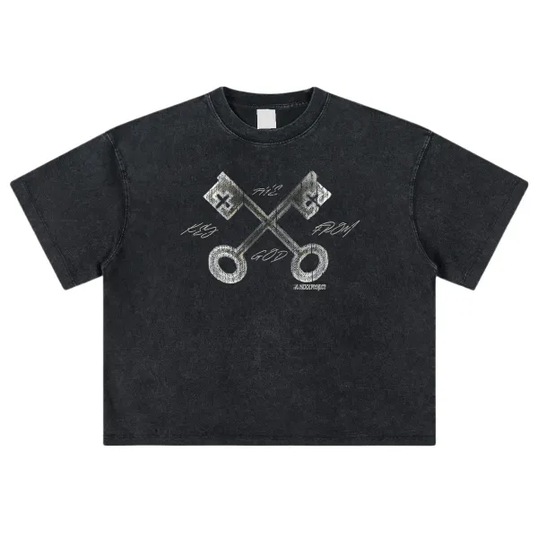 Design Religious Painting Graphic Oversized T-Shirt White - 7