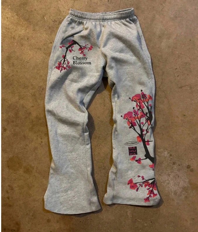 Design Saint Tears Sweatpants Brown with Patchwork and Side Lettering Sweatpants - 15