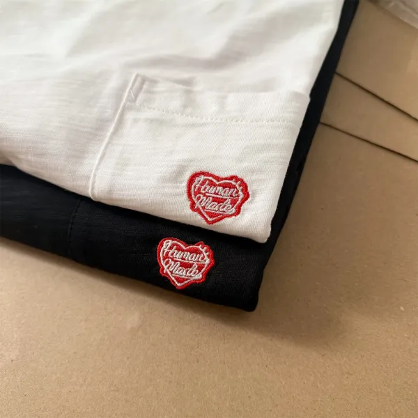 Human Made Heart Logo T-Shirt White and Black - 24