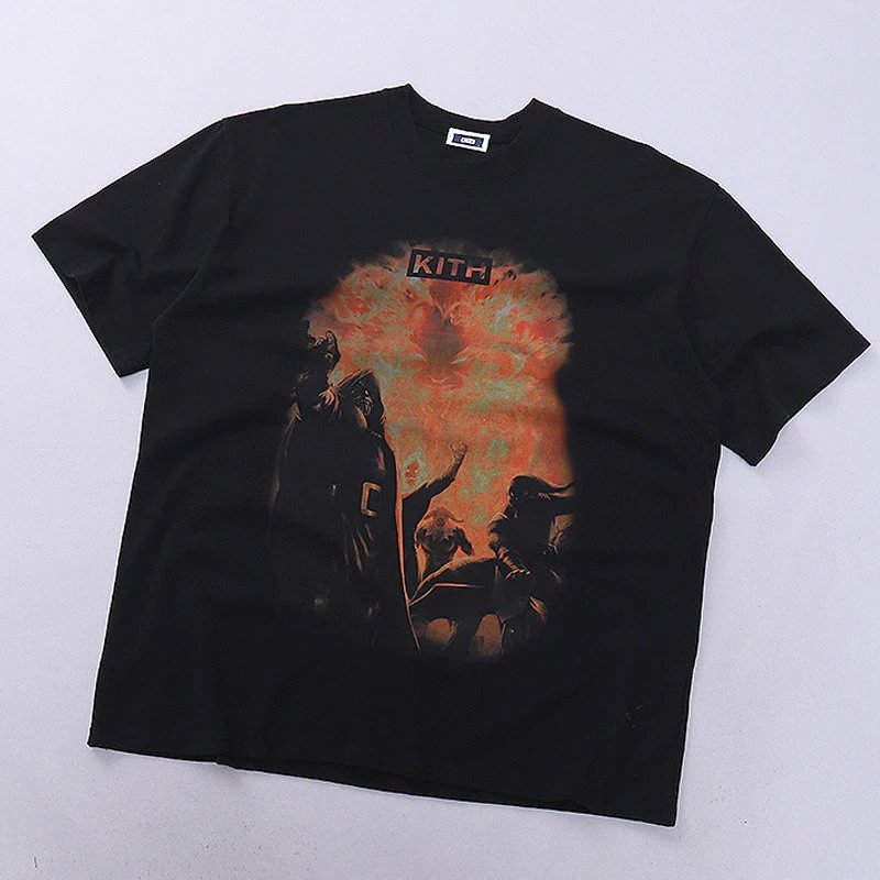 Kith Black Graphic Print Streetwear T-Shirt
