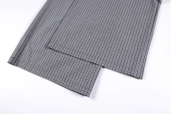 Design Gingham Wide-Leg Pants Gray - 9