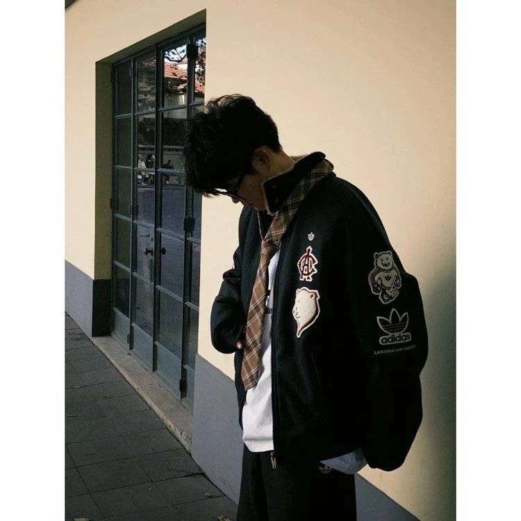 Design Le Marque Aux Enfants Jacket Black Streetwear Outerwear - 17