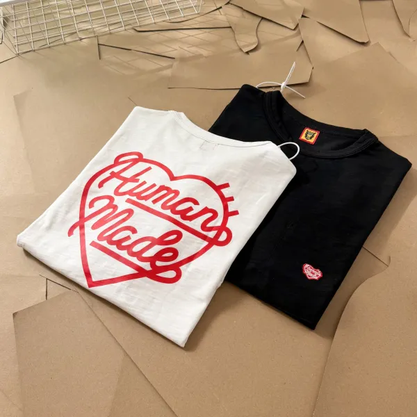 Human Made Heart Logo T-Shirt White and Black - 27