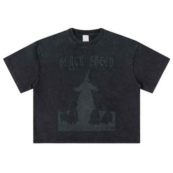 Art That Kills Black Sheep Acid Wash T-Shirt - 1