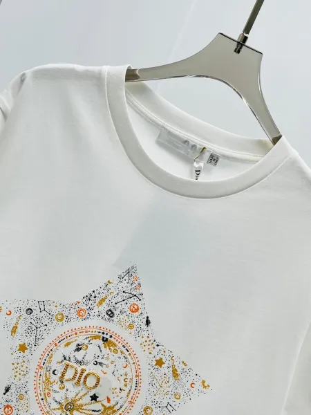 Dior Star Print Graphic T-Shirt White - 11