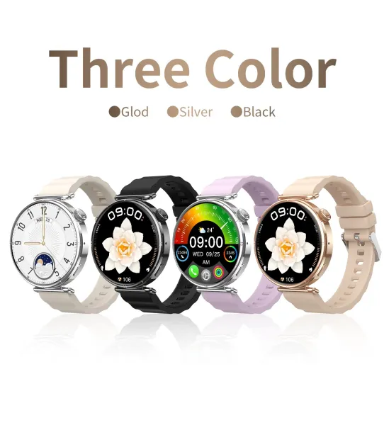 Design CW6 Mini Smart Watch Pink Beige Strap Smartwatch - 30