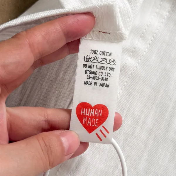 Human Made Heart Logo T-Shirt White and Black - 37