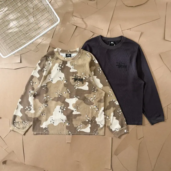 Stussy Camo Mesh Oversized Sweatshirt Multicolor Sweater - 2