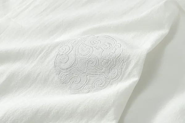 Design YAOBEI V-Neck Linen Blend Shirt White Shirt - 12