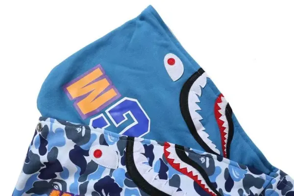 A Bathing Ape Shark Hoodie Army Green - 6