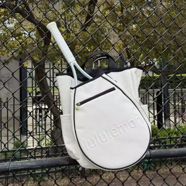Design Canvas Backpack Beige with Black Straps - 2