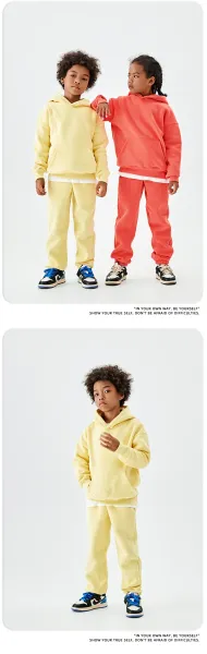 Essentials Oversized Hoodie and Sweatpants Set Yellow Kids - 17