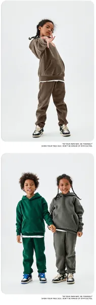 Essentials Oversized Hoodie and Sweatpants Set Yellow Kids - 25
