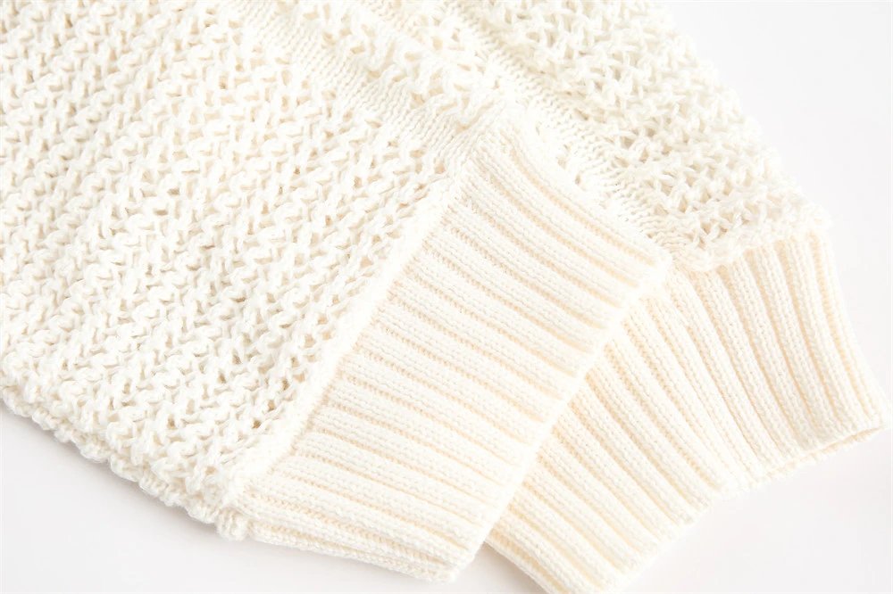 Design BLACK Energy 01 V-Neck Knit Sweater Cream Sweater - 14