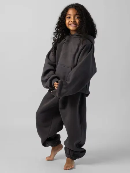 Design Oversized Hoodie and Jogger Set Black Casual Set - 14